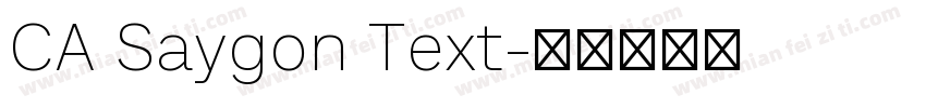 CA Saygon Text字体转换